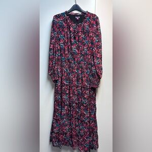 Vince Camuto Multicolor Floral long sleeve maxi dress
